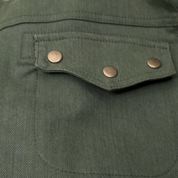 Two Penny Lane Maxwell Field Jacket Olive Green Women’s S Army Style Grunge Hip - Picture 13 of 16